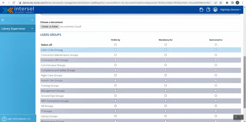Application métier-vid